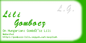 lili gombocz business card